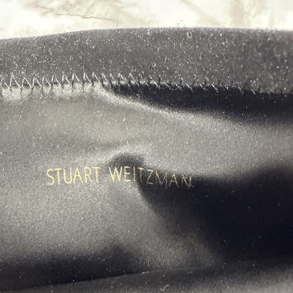 Stuart Weitzman Womens Lowland Over The Knee Boot Size 9 Black Stretch Suede - Picture 3 of 7